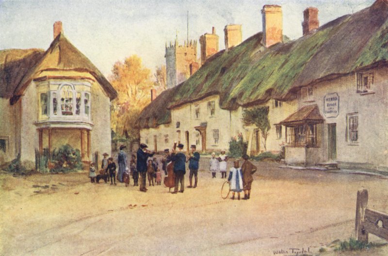 Wessex: Puddletown (färglitografi) av Walter Frederick Roofe Tyndale
