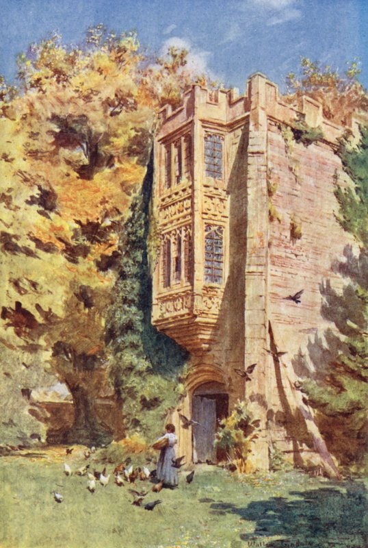 Wessex: Porten vid Cerne Abbas (färglitografi) av Walter Frederick Roofe Tyndale