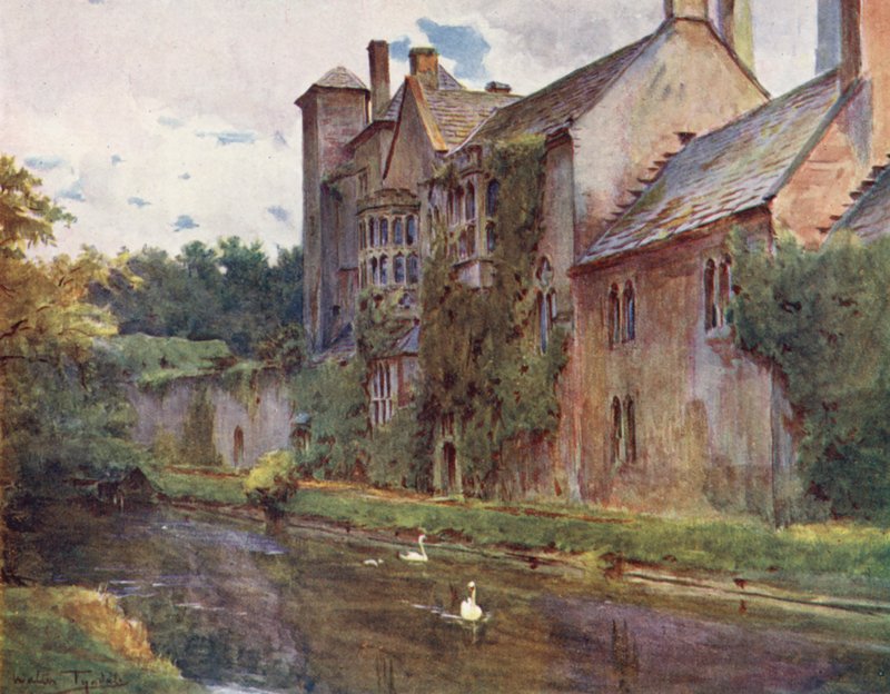 Wessex: Palatset, Wells (färglitografi) av Walter Frederick Roofe Tyndale