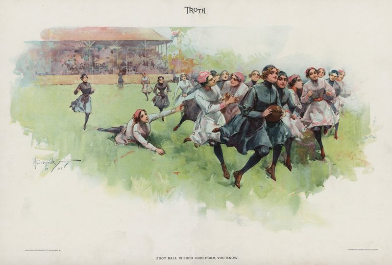 Fotboll är så bra du vet (färg litho) av Walter Granville Smith