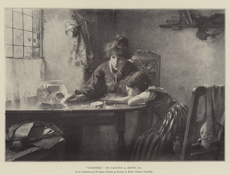 Guldfisk (litho) av Walter Granville Smith