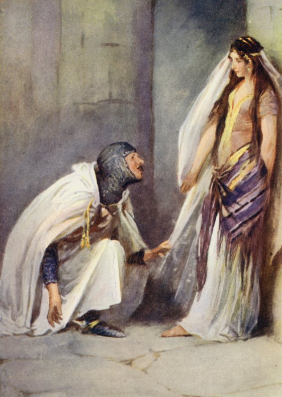 Illustration för Ivanhoe av Sir Walter Scott (litho i färg) av Walter Grieve