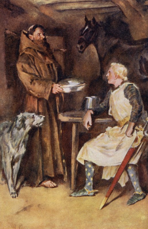 Illustration för Ivanhoe av Sir Walter Scott (litho i färg) av Walter Grieve