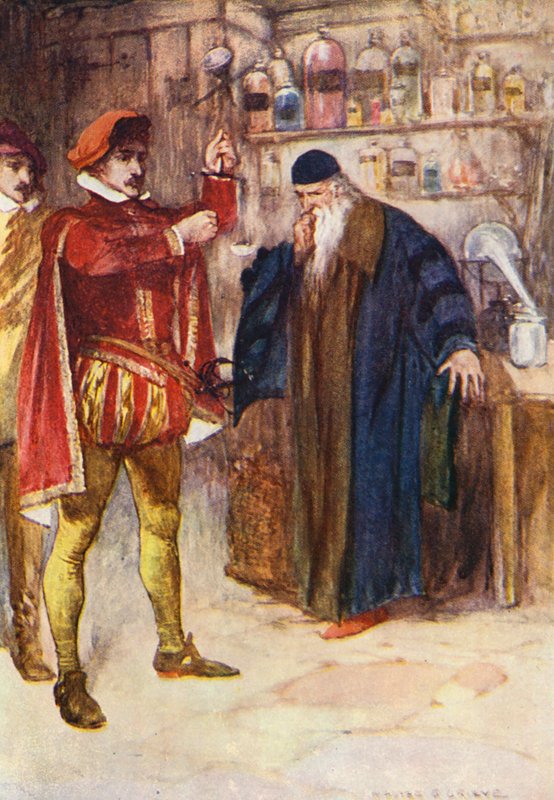 Illustration till Kenilworth av Sir Walter Scott (färglitografi) av Walter Grieve