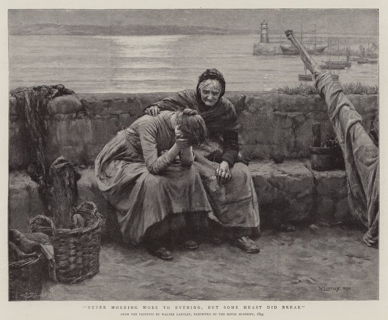 Aldrig morgon bar till kväll, men något hjärta gick sönder av Walter Langley