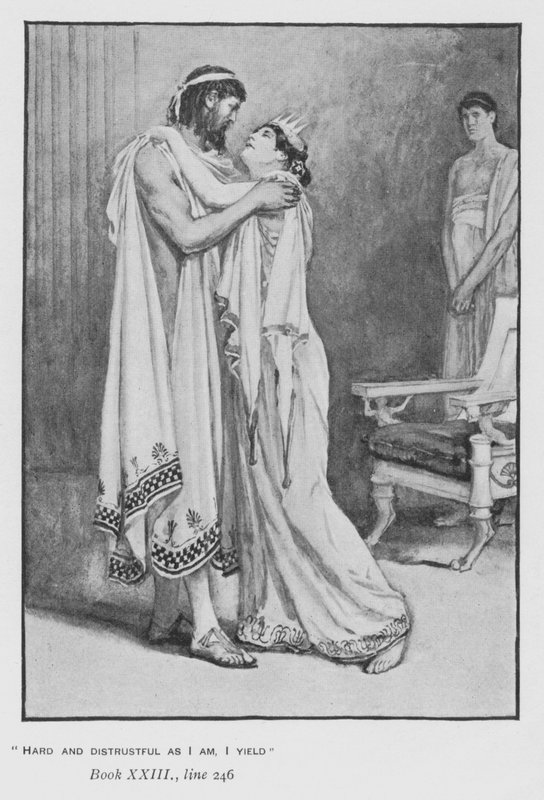 Illustration till påvens Odyssey of Homer (litho) av Walter Paget