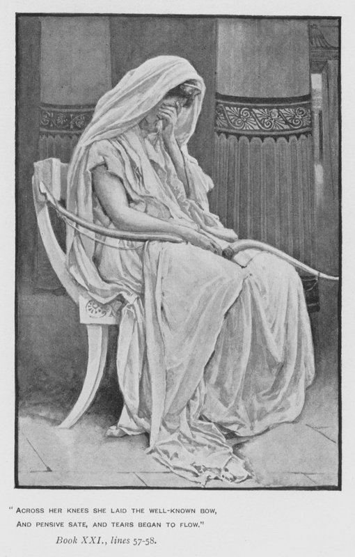 Illustration till påvens Odyssey of Homer (litho) av Walter Paget