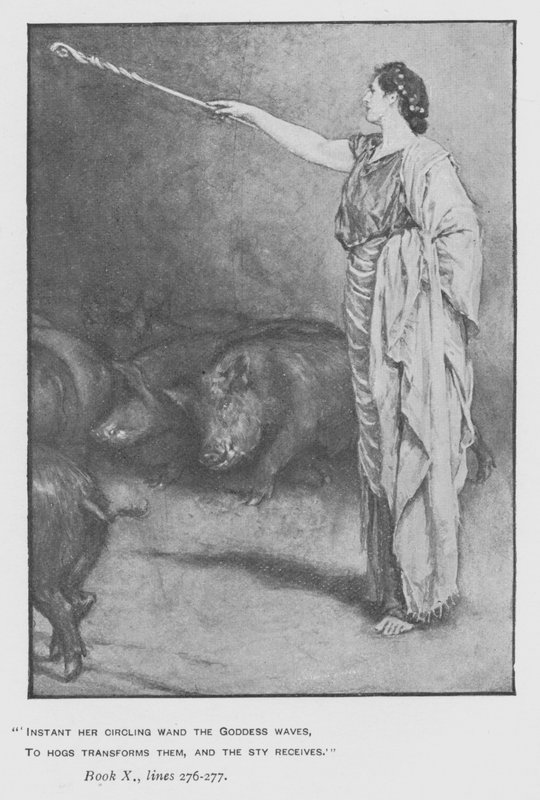 Illustration till påvens Odyssey of Homer (litho) av Walter Paget