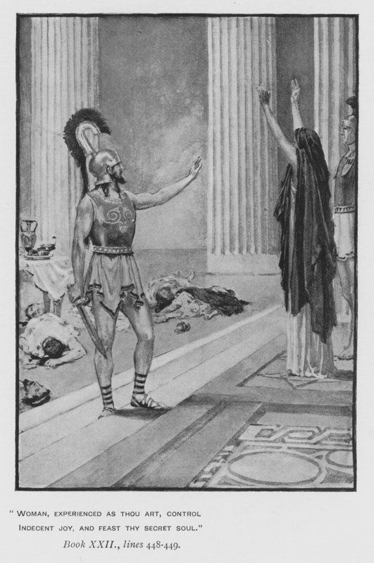 Illustration till påvens Odyssey of Homer (litho) av Walter Paget