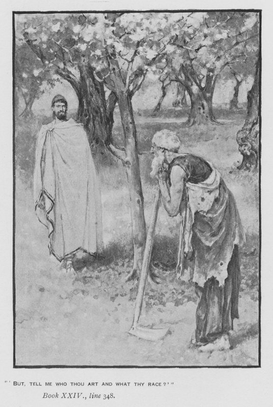 Illustration till påvens Odyssey of Homer (litho) av Walter Paget