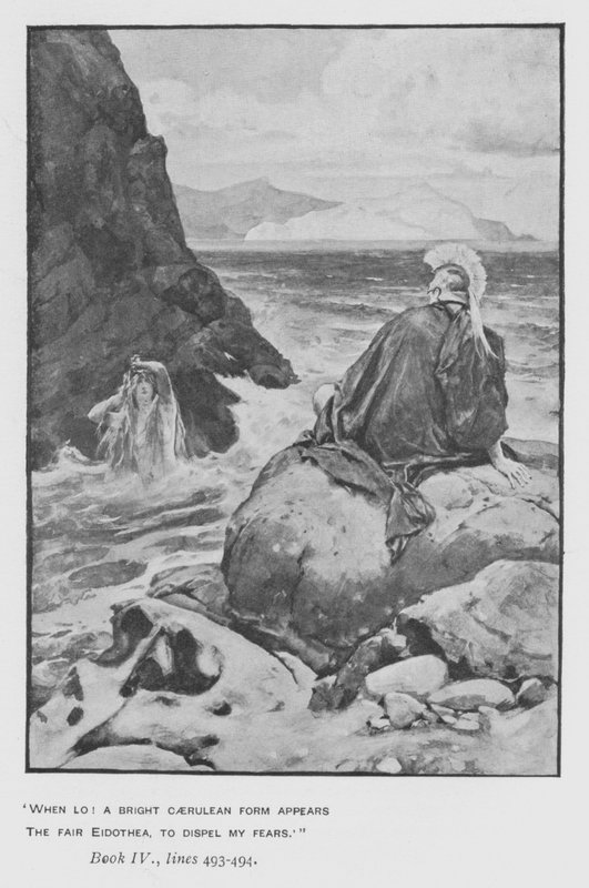 Illustration till påvens Odyssey of Homer (litho) av Walter Paget