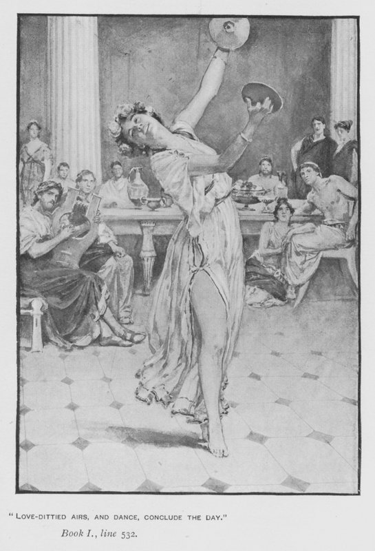 Illustration till påvens Odyssey of Homer (litho) av Walter Paget