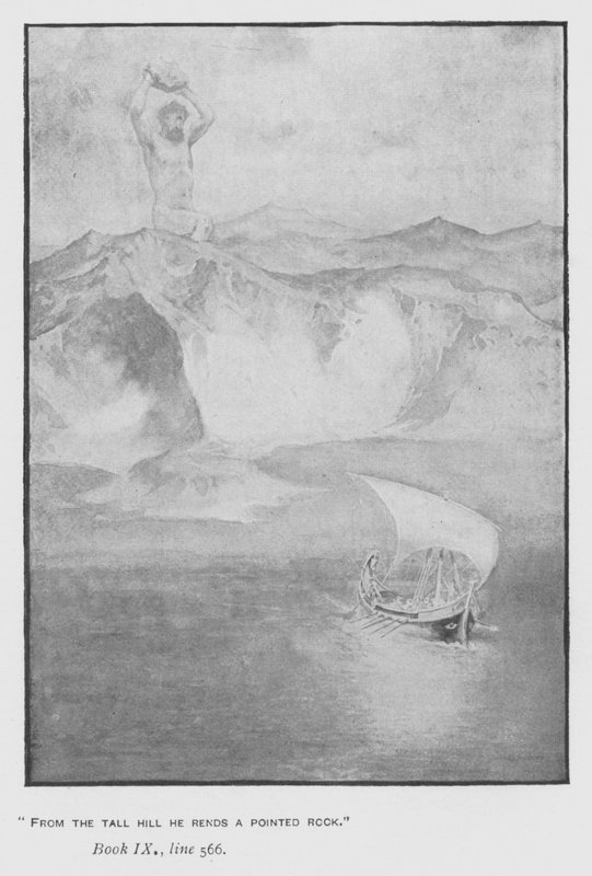 Illustration till påvens Odyssey of Homer (litho) av Walter Paget