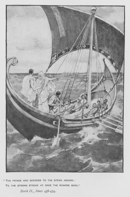 Illustration till påvens Odyssey of Homer (litho) av Walter Paget
