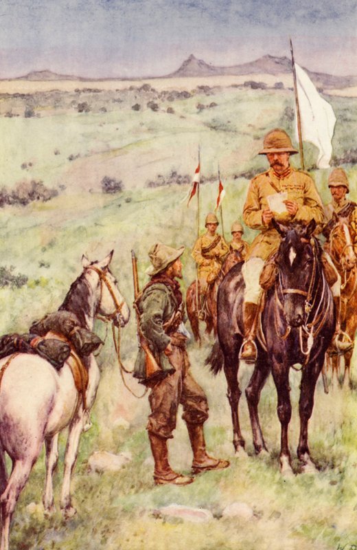 Lord Kitchener och general Cronjes budbärare, Paardeberg av Walter Paget