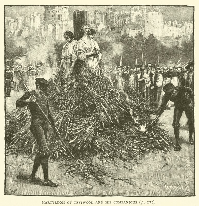 Testwoods och hans följeslagares martyrskap av Walter Paget