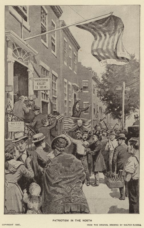 Patriotism i norr (litho) av Walter Russell