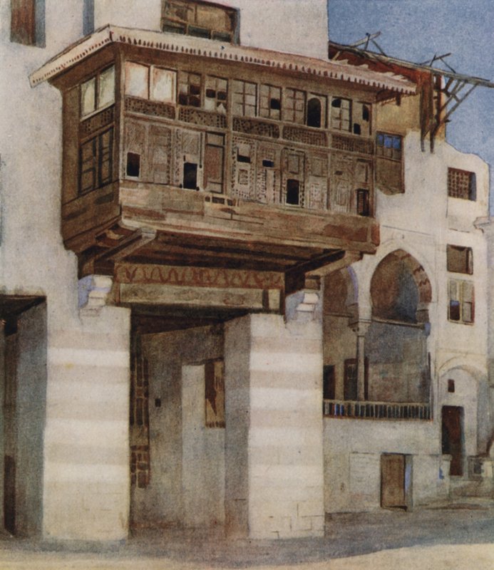 Ett gammalt hus nära tältmakarnas basar, Kairo av Walter Spencer Stanhope Tyrwhitt