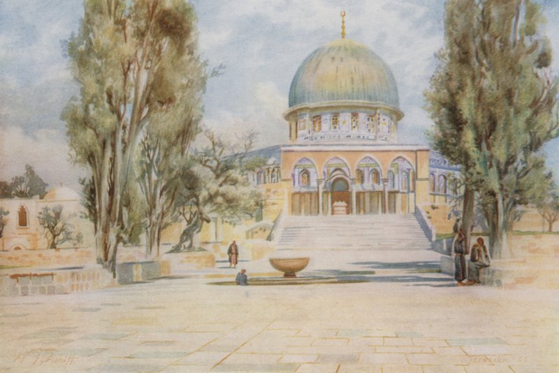 Klippdomen från El Aksa-moskén i Jerusalem av Walter Spencer Stanhope Tyrwhitt