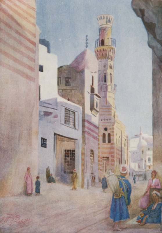 Moskéer i Sharia Bab-el-Wazir, Kairo av Walter Spencer Stanhope Tyrwhitt