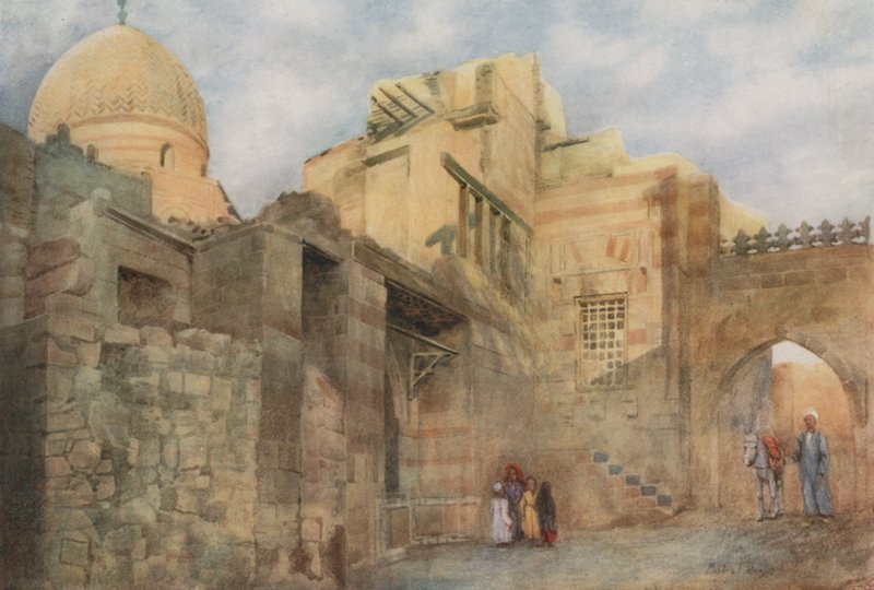Gamla porten till en förstörd moské nära Bab-el-Wazir, Kairo av Walter Spencer Stanhope Tyrwhitt