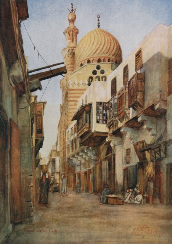 Souk Selal, vapenhandlarnas basar, Kairo av Walter Spencer Stanhope Tyrwhitt