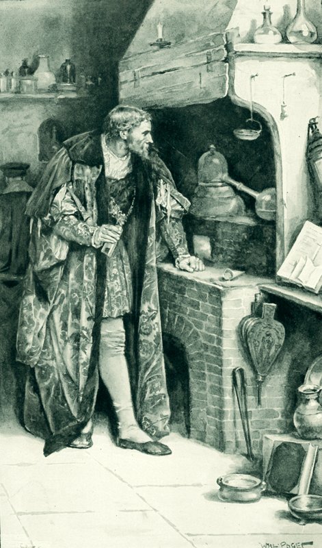 James IV som alkemist i sitt laboratorium av Walter Stanley Paget