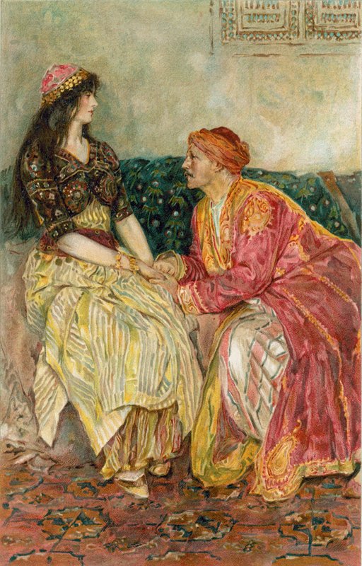The Arabian Nights: Prinsessan förklarade allt som hade hänt henne av Walter Stanley Paget