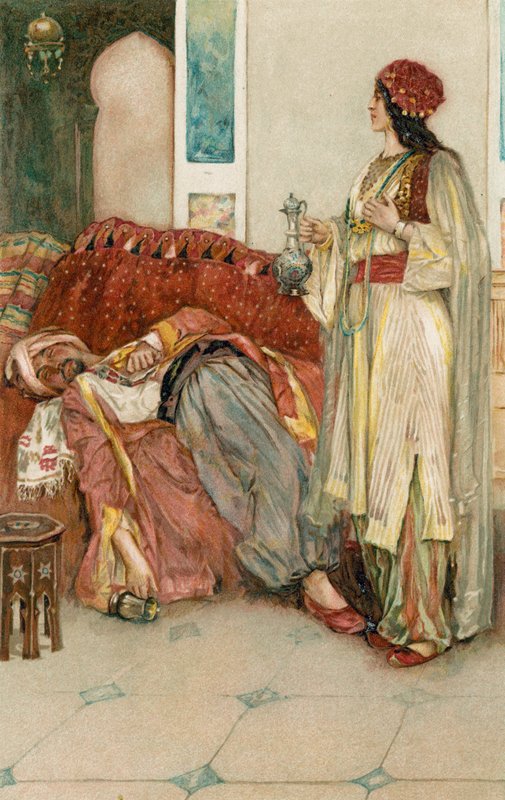 Tusen och en natt: Aladdins historia av Walter Stanley Paget
