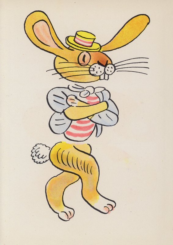 Figurer från barnböcker: Brer Rabbit (färglitografi) av Walter Trier