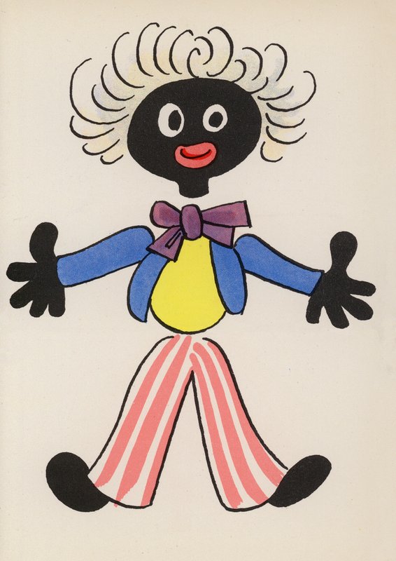 Figurer från barnböcker: Golliwog (färglitografi) av Walter Trier