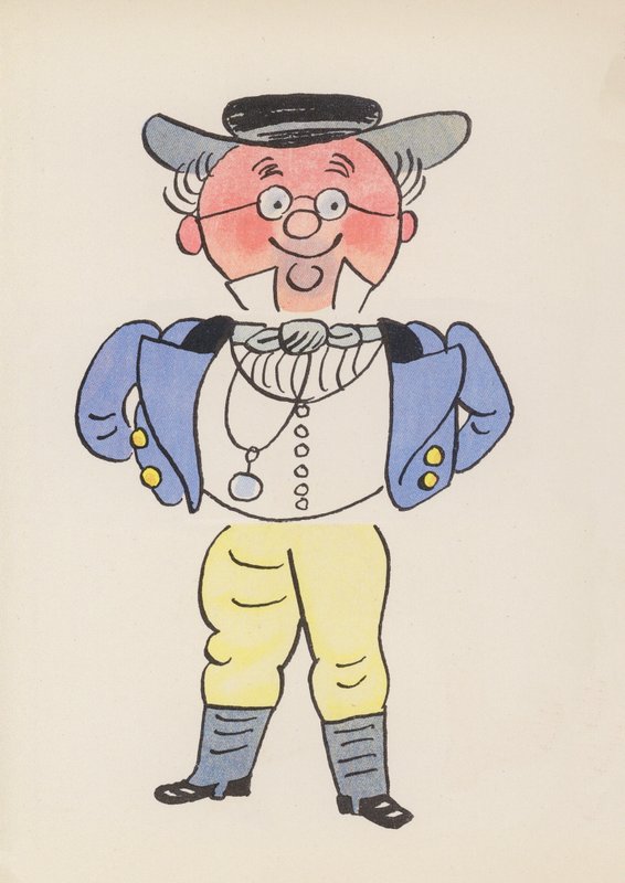 Figurer från barnböcker: Mr Pickwick (färglitografi) av Walter Trier