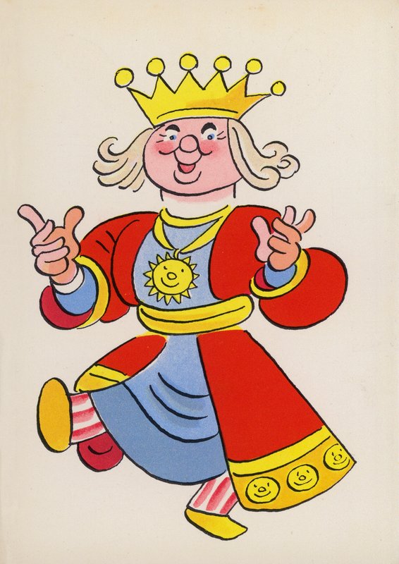 Figurer från barnböcker: Old King Cole (färglitografi) av Walter Trier