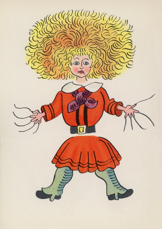 Figurer från barnböcker: Struwwelpeter (färglitografi) av Walter Trier