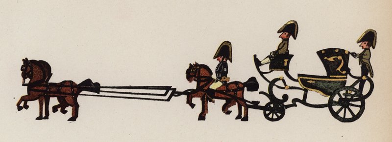 Gammal leksak målad av Walter Trier (färglitografi) av Walter Trier