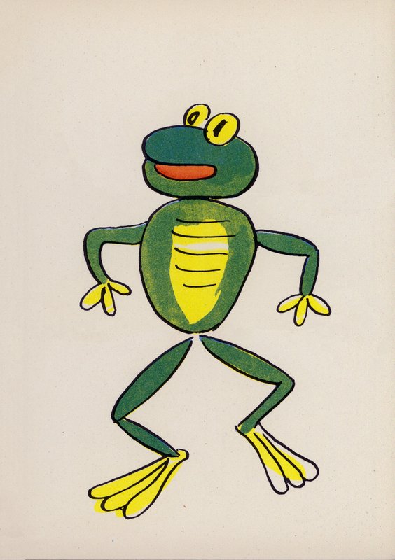 En av Walter Triers Crazy People (färglitografi) av Walter Trier