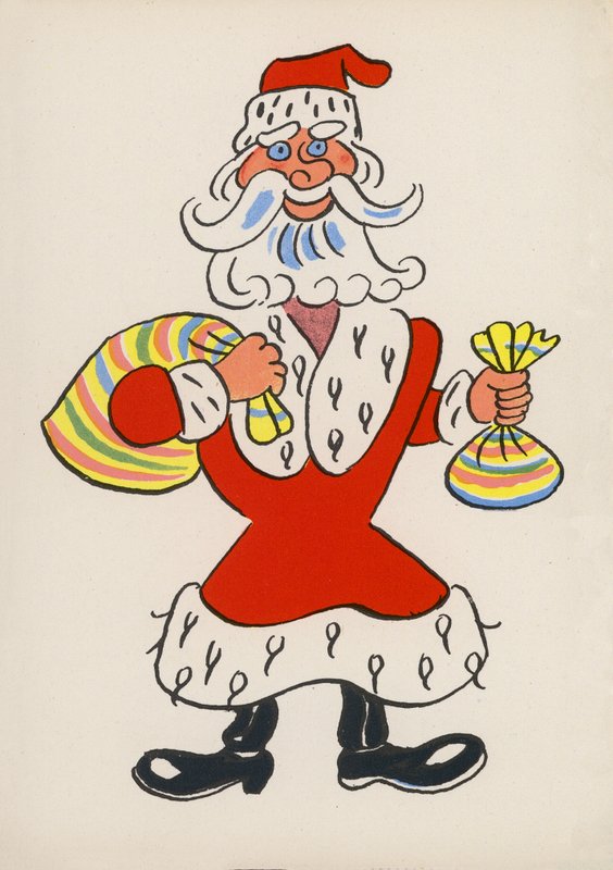 En av Walter Triers Crazy People (färglitografi) av Walter Trier