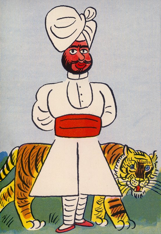 Walter Triers galna kostymer: Indien (färglitografi) av Walter Trier
