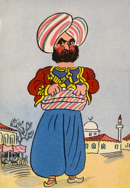 Walter Triers galna kostymer: Turkiet (färglitografi) av Walter Trier