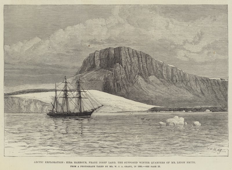 Arctic Exploration, Eira Harbour, Franz Josef Land, Mr Leigh Smiths förmodade vinterkvarter av Walter William May