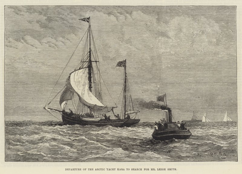 Avgång av Arctic Yacht Kara för att söka efter Mr Leigh Smith av Walter William May