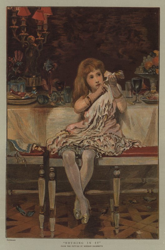 Inget i det (chromolitho) av Weedon Grossmith