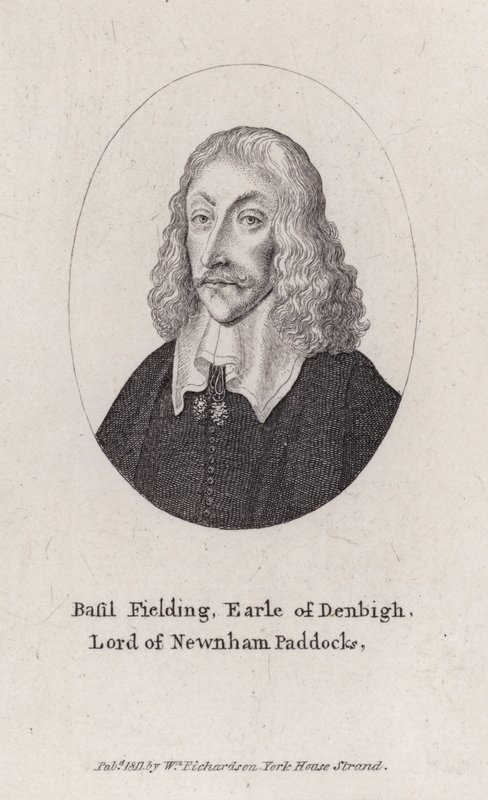 Basil Feilding, 2nd Earl of Denbigh, engelsk diplomat, politiker och paliamentarisk soldat i inbördeskriget (gravyr) av Wenceslaus (after) Hollar
