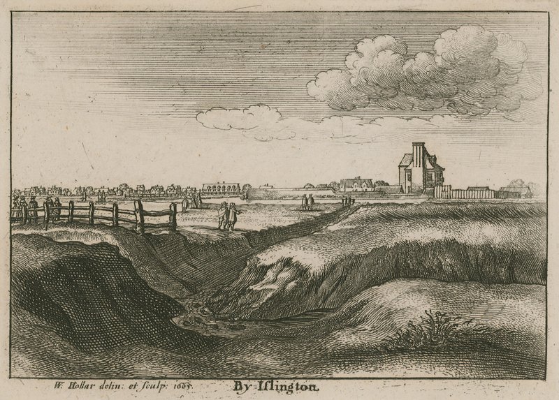Vid Islington, New River Head av Wenceslaus Hollar