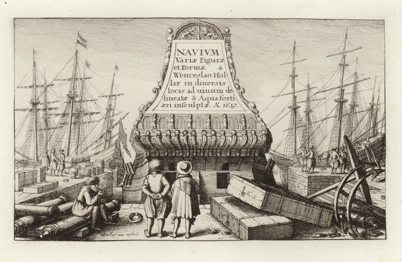 Fartyg av olika former och former av Wenceslaus Hollar