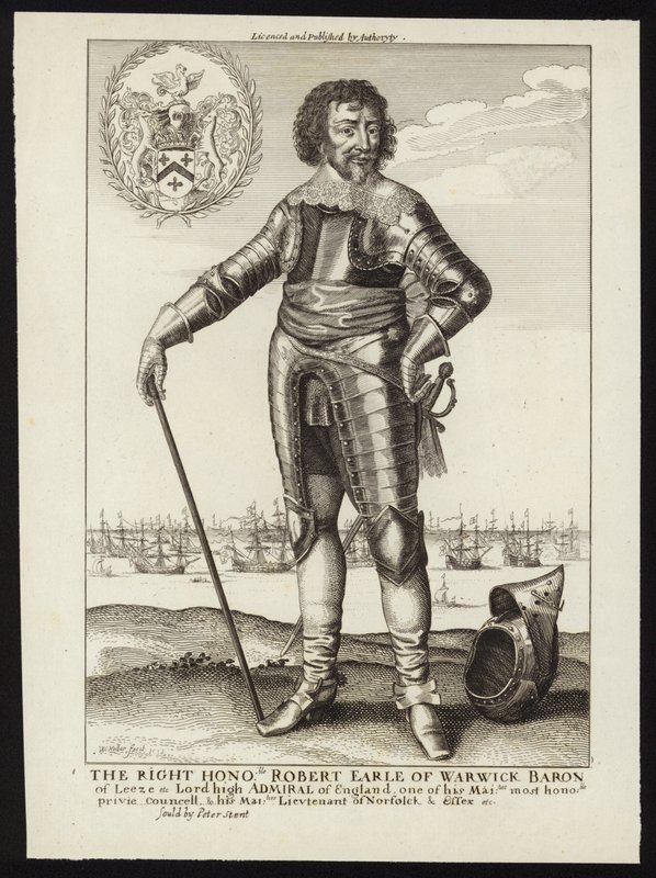 Den högrestående Robert Earl of Warwick av Wenceslaus Hollar