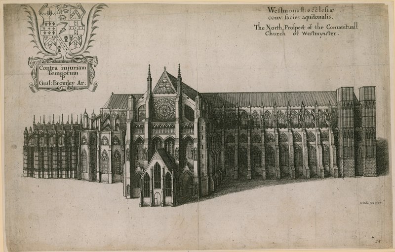 Den norra utsikten av Conventual Church of Westminster, London av Wenceslaus Hollar