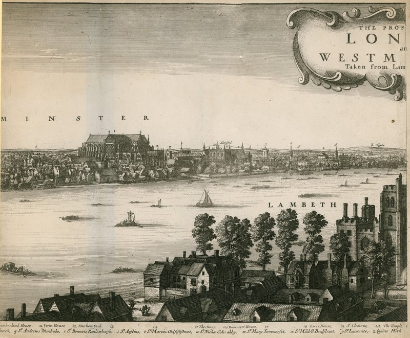 Utsikten över London och Westminster från Lambeth av Wenceslaus Hollar