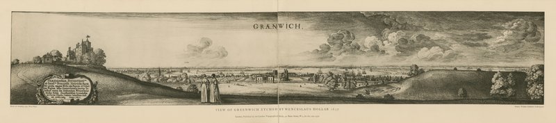 Vy över Greenwich etsad 1637 av Wenceslaus Hollar