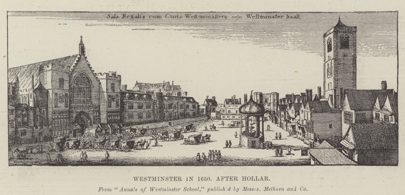 Westminster 1650 av Wenceslaus Hollar